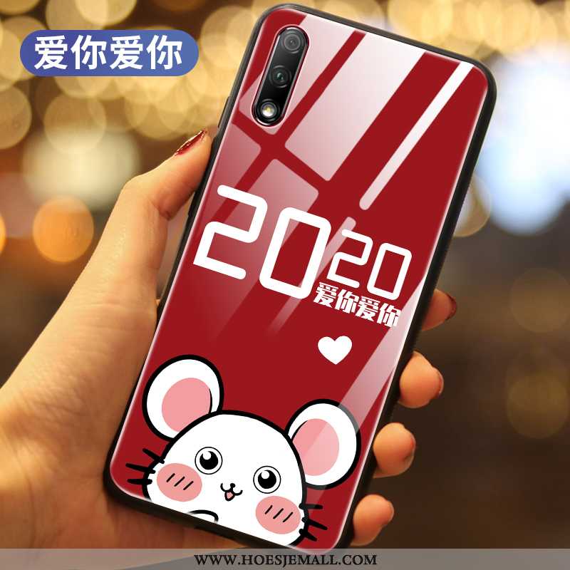 Hoesje Honor 9x Scheppend Bescherming Glas Net Red All Inclusive Mobiele Telefoon Rood