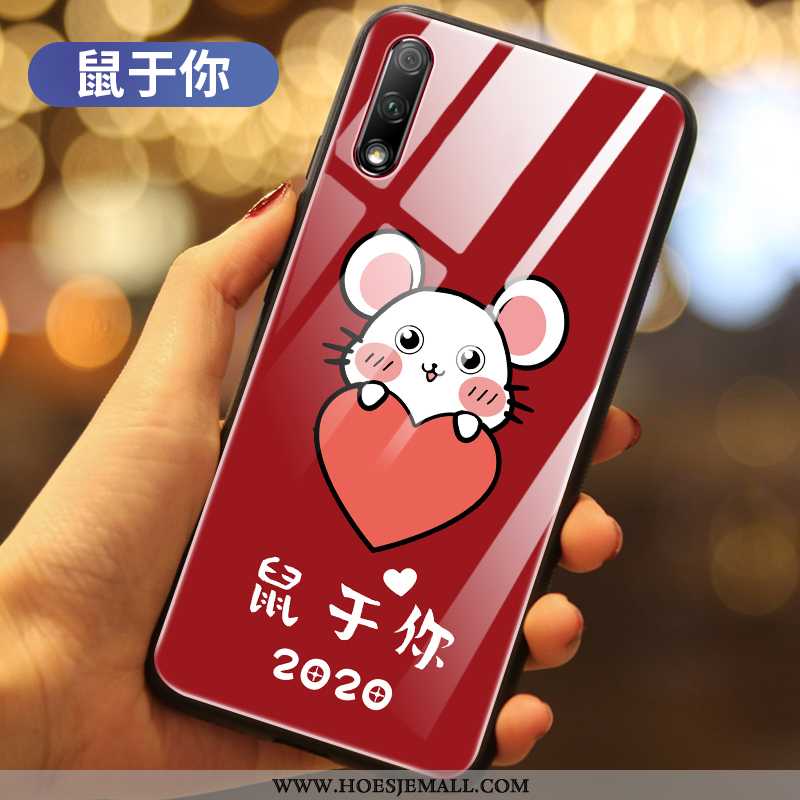 Hoesje Honor 9x Scheppend Bescherming Glas Net Red All Inclusive Mobiele Telefoon Rood