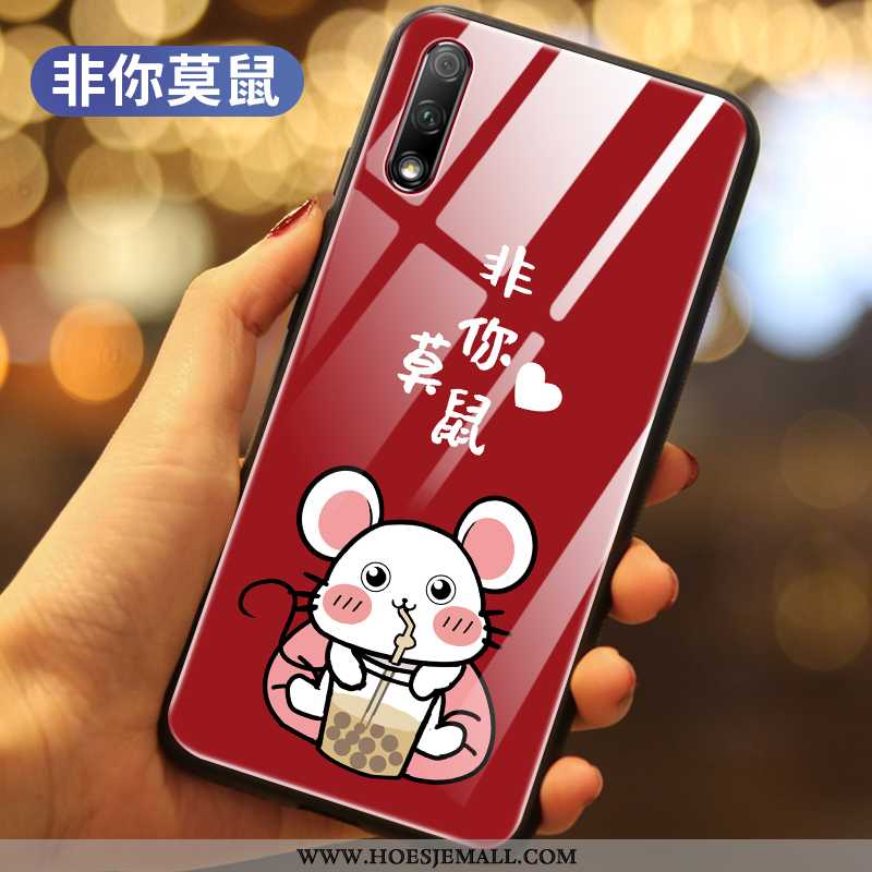 Hoesje Honor 9x Scheppend Bescherming Glas Net Red All Inclusive Mobiele Telefoon Rood