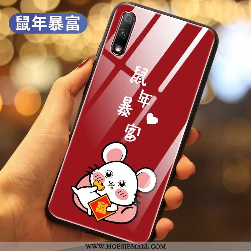 Hoesje Honor 9x Scheppend Bescherming Glas Net Red All Inclusive Mobiele Telefoon Rood