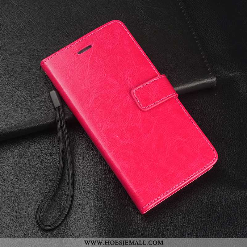 Hoesje Honor 9x Pro Bescherming Leren Tempereren Clamshell Hoes Rood Roos