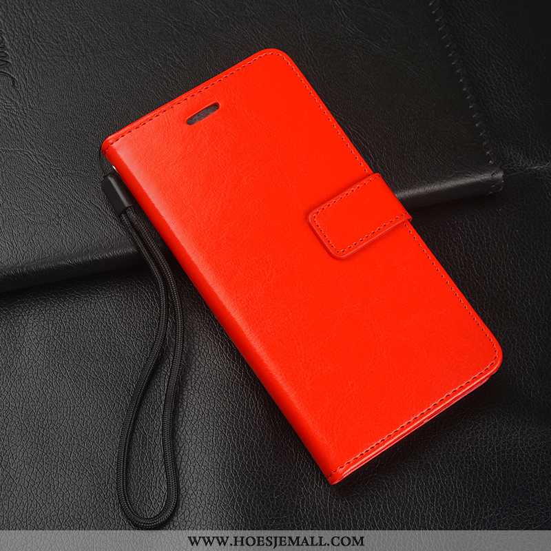 Hoesje Honor 9x Pro Bescherming Leren Tempereren Clamshell Hoes Rood Roos