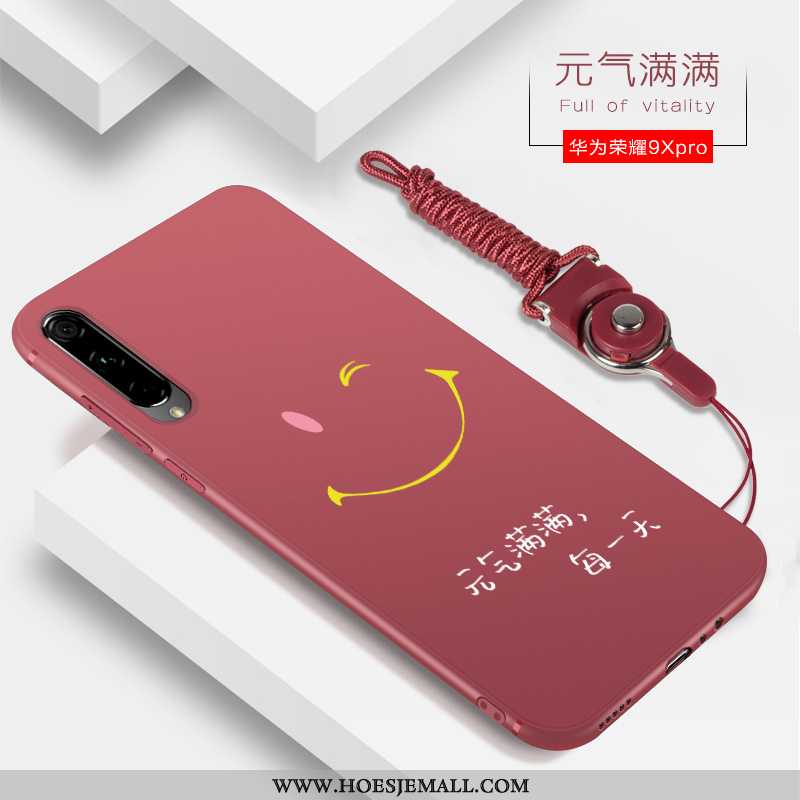 Hoes Honor 9x Pro Trend Siliconen Rood Nieuw Anti-fall Mobiele Telefoon