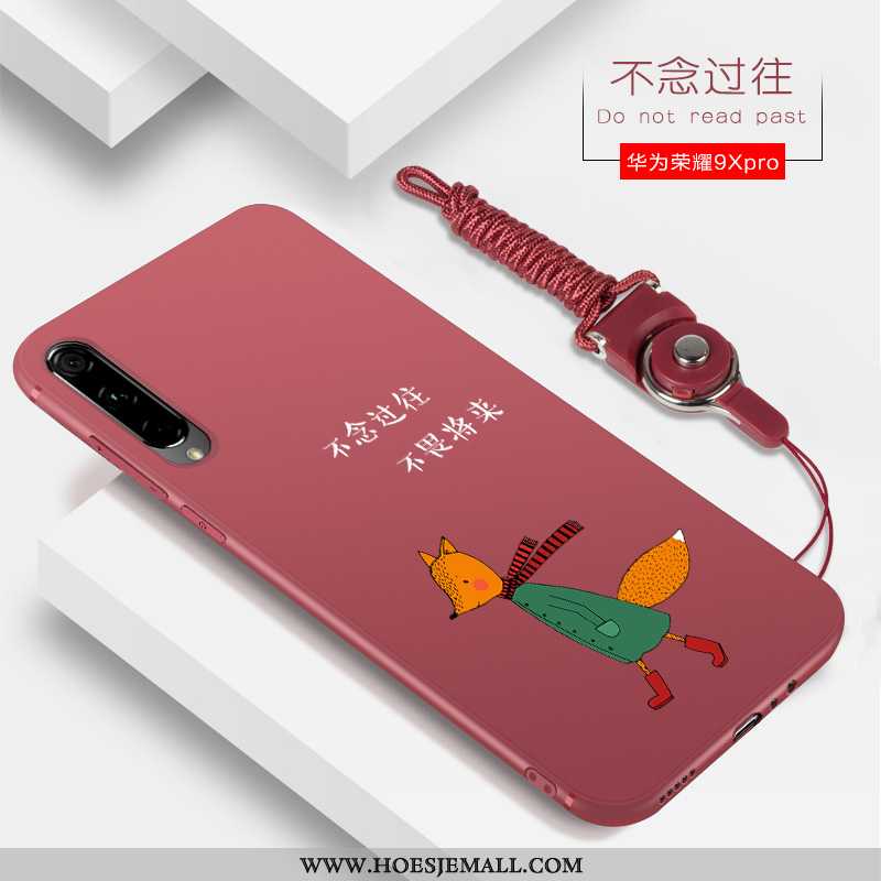 Hoes Honor 9x Pro Trend Siliconen Rood Nieuw Anti-fall Mobiele Telefoon