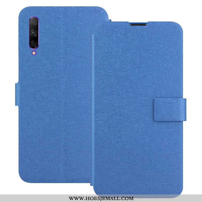 Hoesje Honor 9x Pro Leren Mobiele Telefoon Gesp Kaart Hoes Folio Blauwe