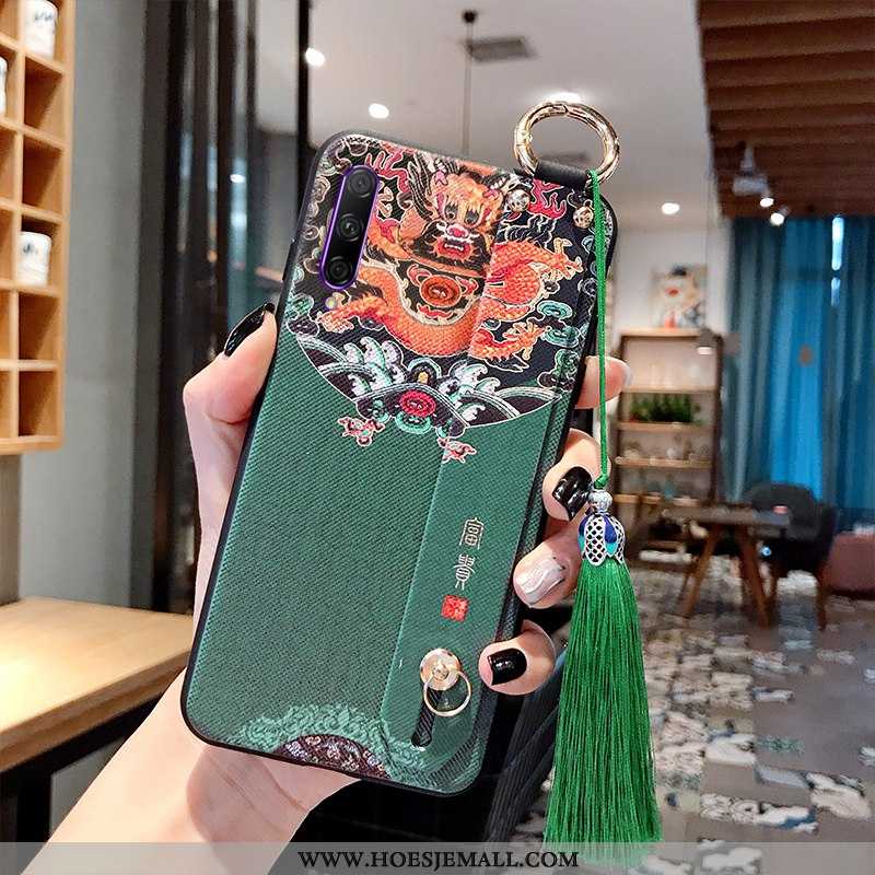 Hoesje Honor 9x Pro Opknoping Nek Hanger Chinese Stijl Wind Groen Jeugd