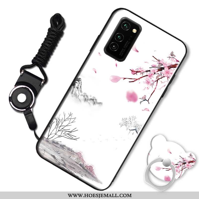 Hoesje Honor View30 Trend Siliconen Hoes All Inclusive Zwart Mode Zwarte