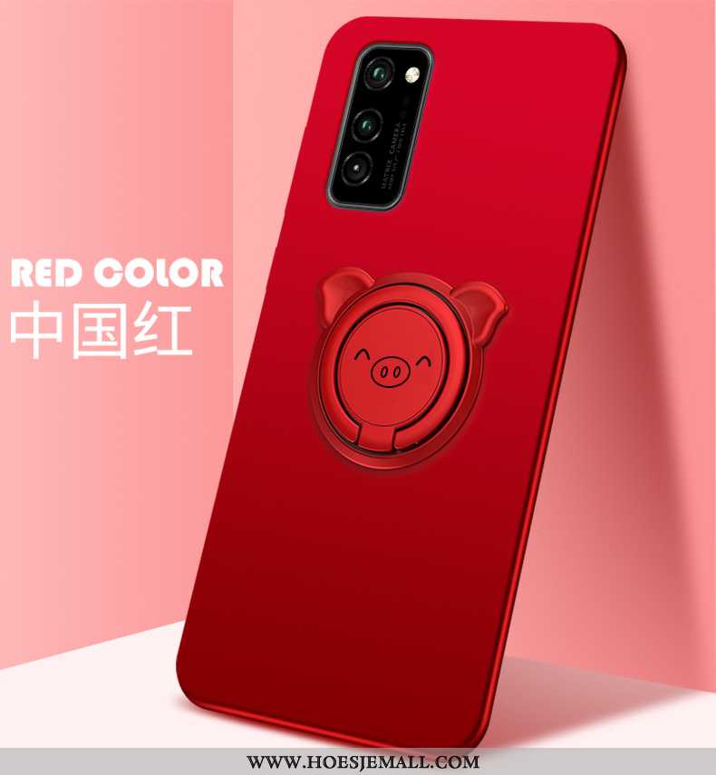Hoes Honor View30 Bescherming Trend Zoet Siliconen Mobiele Telefoon Hoesje Eenvoudige Rood