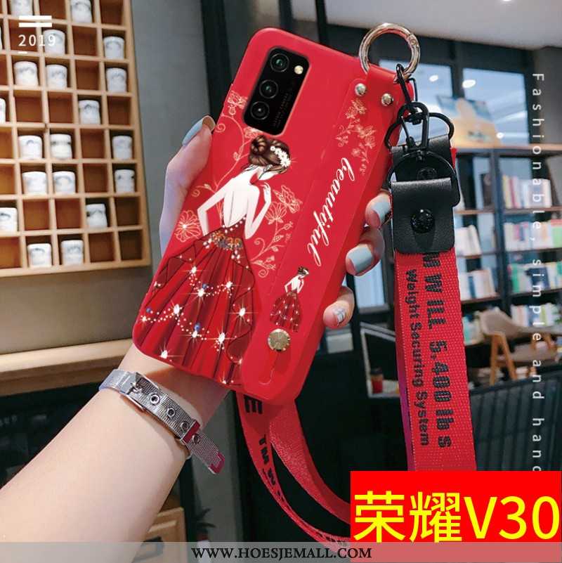 Hoesje Honor View30 Trend Zacht Bescherming Nieuw Schrobben Net Red Rood