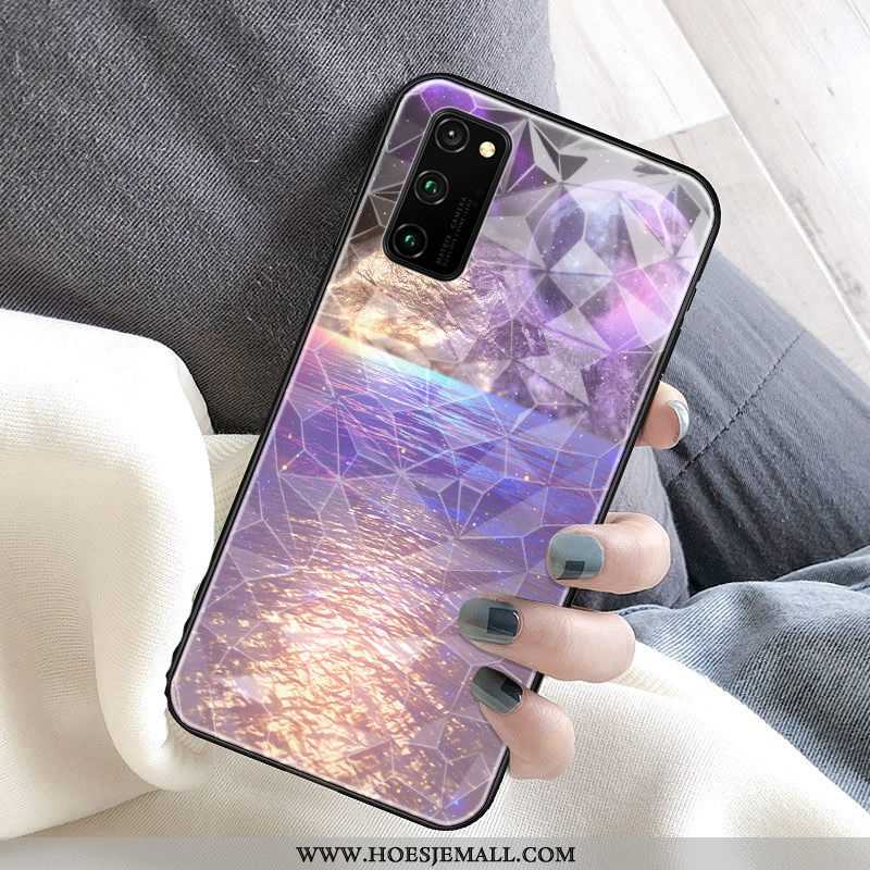 Hoes Honor View30 Pro Bescherming Roze Hoesje Planeet Purper Mobiele Telefoon