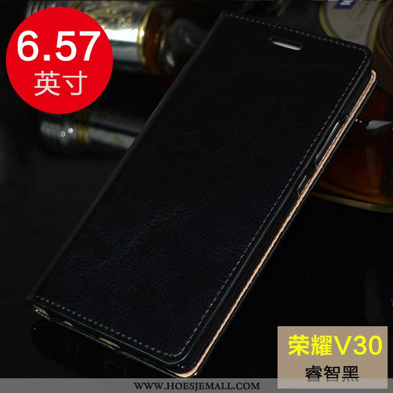 Hoesje Honor View30 Pro Siliconen Bescherming Mobiele Telefoon Folio Anti-fall Koe Bruin