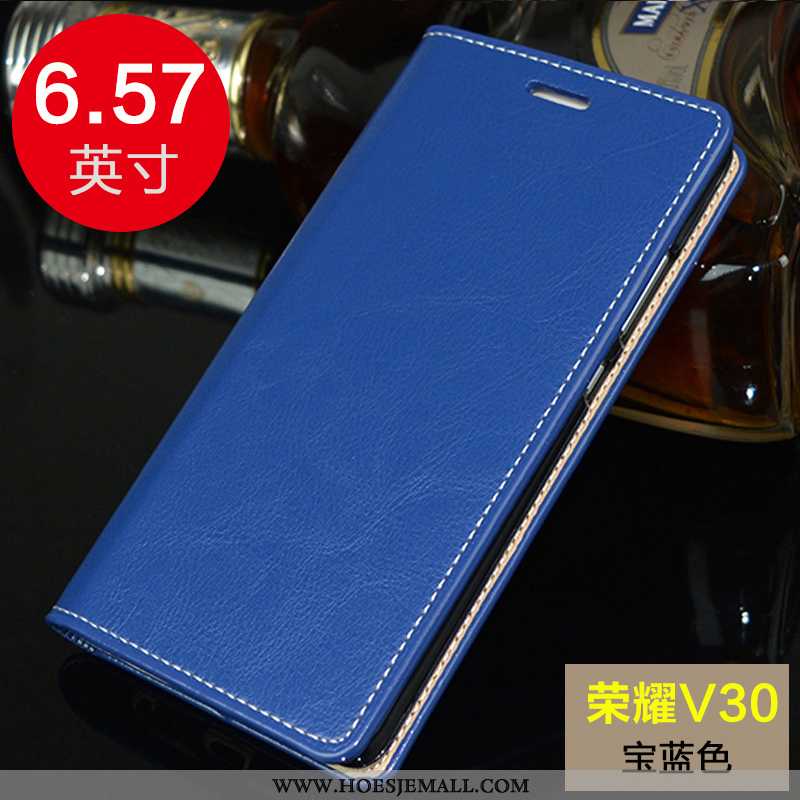 Hoesje Honor View30 Pro Siliconen Bescherming Mobiele Telefoon Folio Anti-fall Koe Bruin