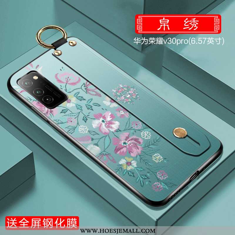 Hoesje Honor View30 Pro Bescherming Super Hoes Dun Anti-fall Chinese Stijl Mobiele Telefoon Groen