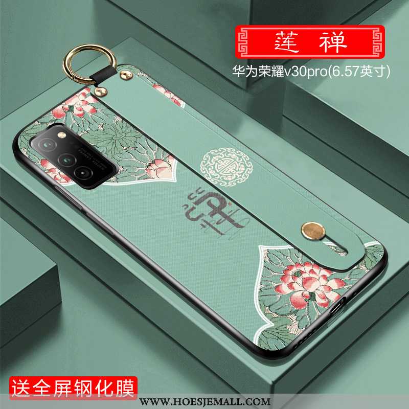 Hoesje Honor View30 Pro Bescherming Super Hoes Dun Anti-fall Chinese Stijl Mobiele Telefoon Groen