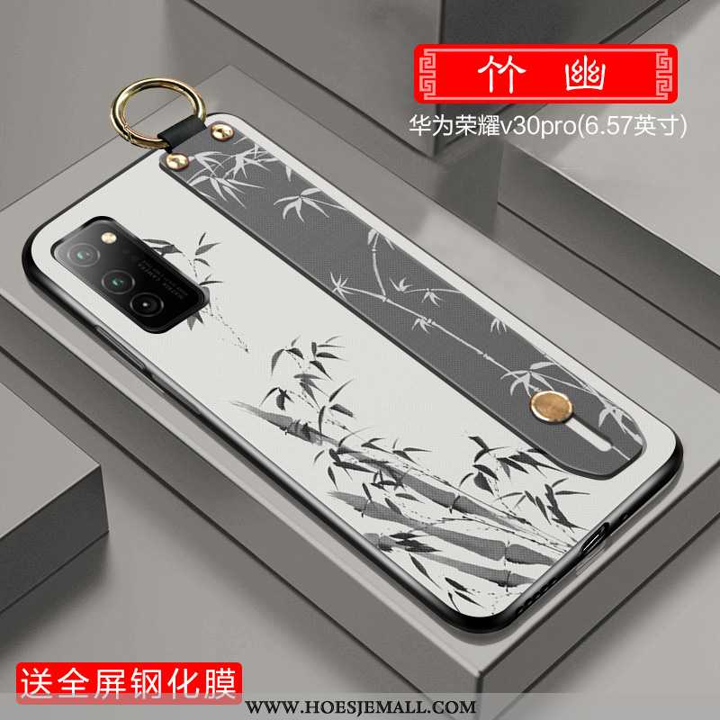 Hoesje Honor View30 Pro Bescherming Super Hoes Dun Anti-fall Chinese Stijl Mobiele Telefoon Groen