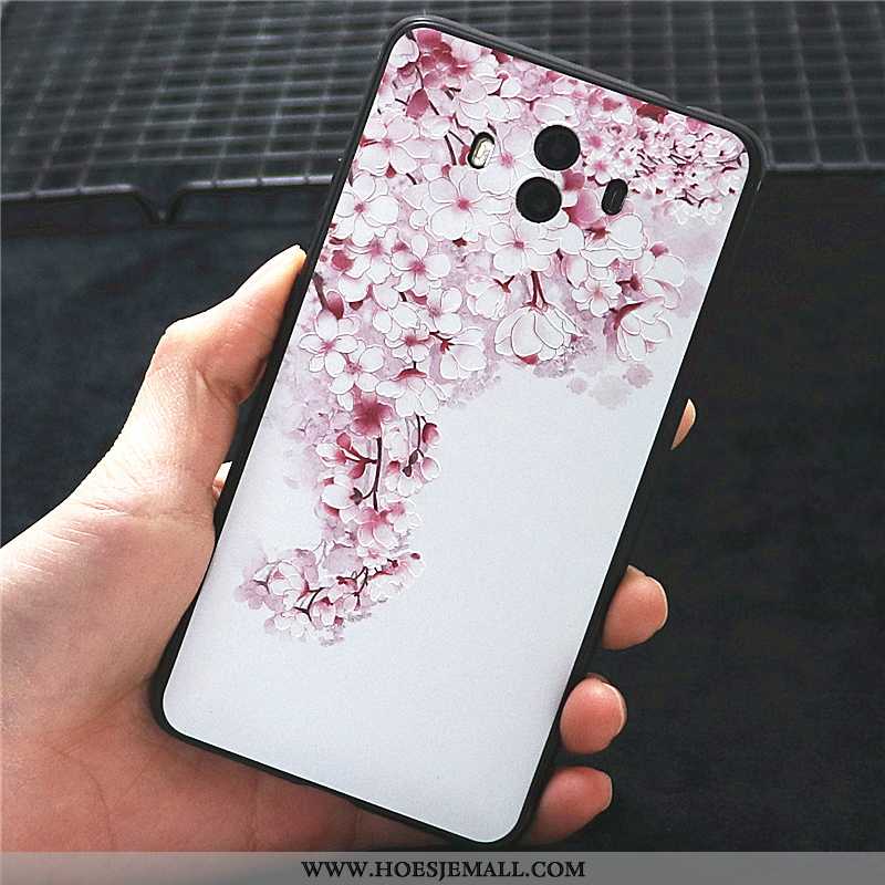 Hoesje Huawei Mate 10 Zacht Siliconen Anti-fall Wind Groen All Inclusive Reliëf