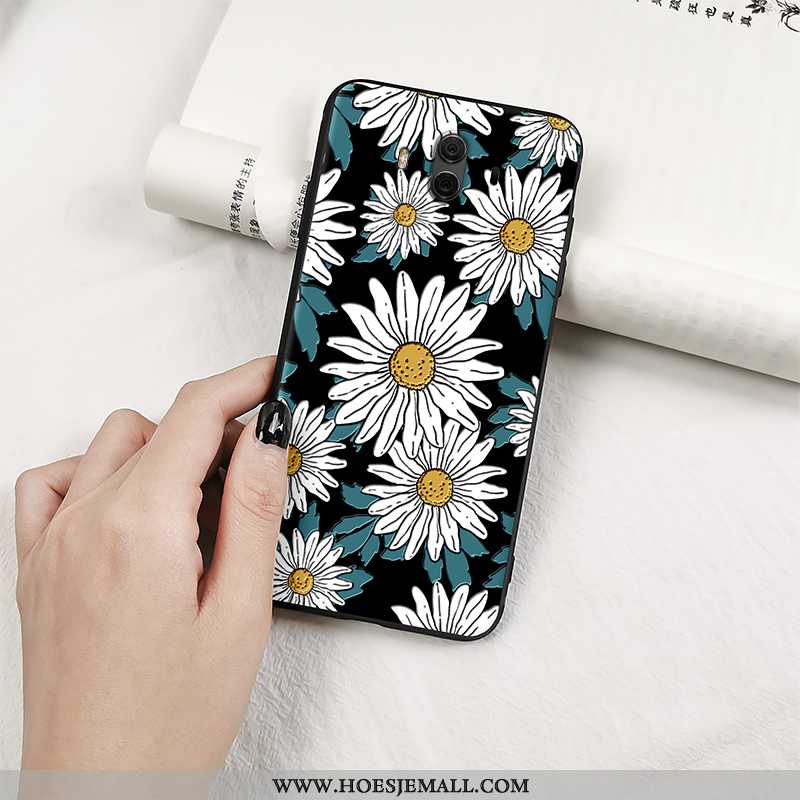 Hoes Huawei Mate 10 Vintage Trend Kunst Scheppend Wind Lovers Zonnebloem Zwarte