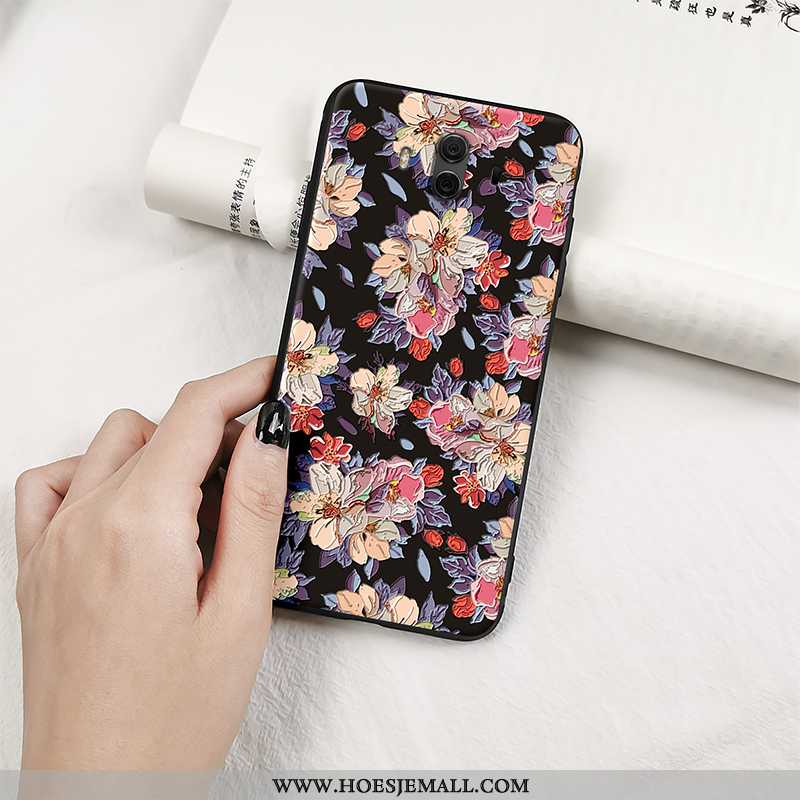 Hoes Huawei Mate 10 Vintage Trend Kunst Scheppend Wind Lovers Zonnebloem Zwarte