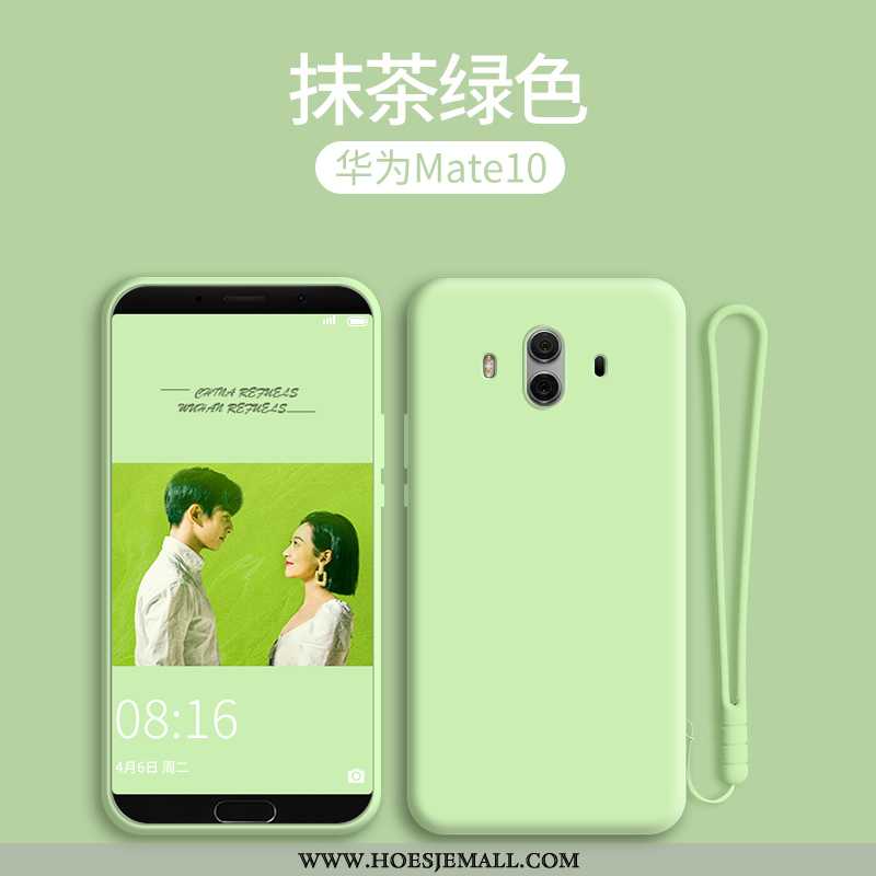 Hoesje Huawei Mate 10 Schrobben Hanger Mobiele Telefoon Bescherming Zacht All Inclusive Groen