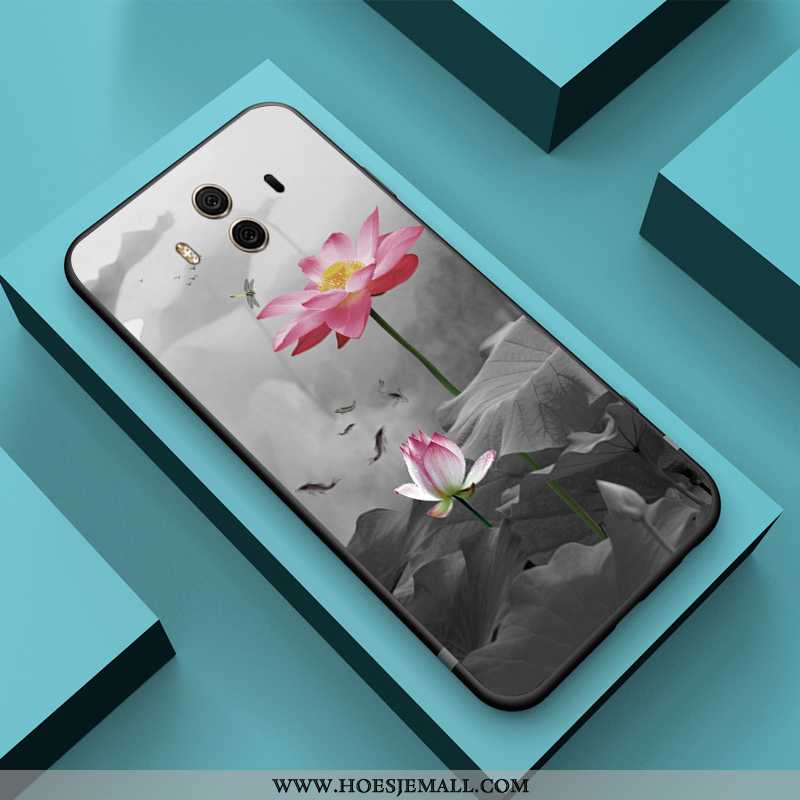 Hoes Huawei Mate 10 Reliëf Trend Anti-fall Hoesje Scheppend Wind Blauwe