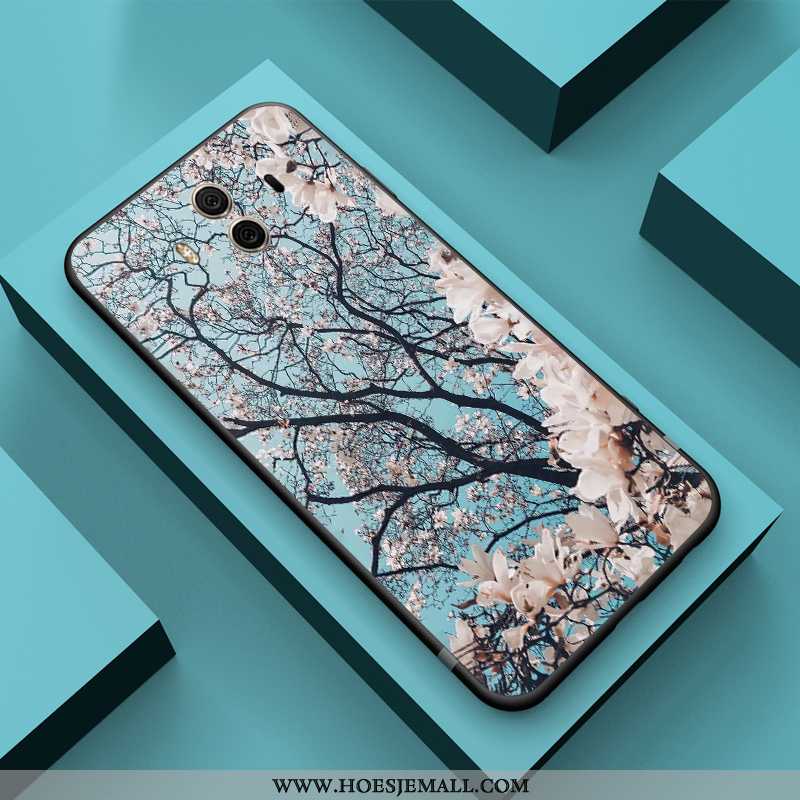 Hoes Huawei Mate 10 Reliëf Trend Anti-fall Hoesje Scheppend Wind Blauwe