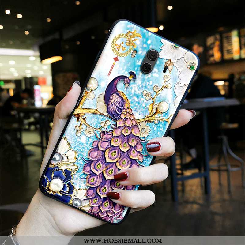 Hoesje Huawei Mate 10 Zacht Siliconen Vintage Purper Etnische All Inclusive Chinese Stijl