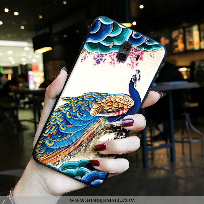 Hoesje Huawei Mate 10 Zacht Siliconen Vintage Purper Etnische All Inclusive Chinese Stijl