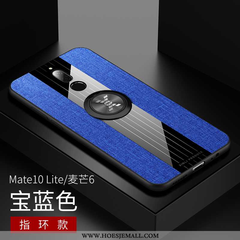 Hoes Huawei Mate 10 Lite Siliconen Schrobben Anti-fall Blauw Patroon Mobiele Telefoon Zacht Blauwe