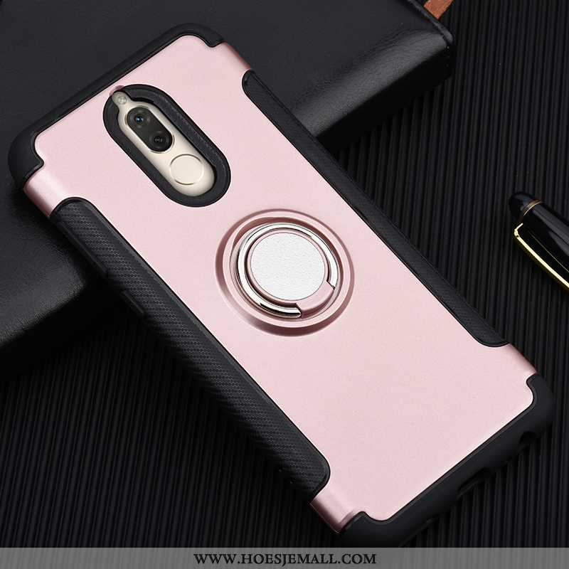 Hoesje Huawei Mate 10 Lite Bescherming Siliconen Hoes Ring Magnetisch Mobiele Telefoon Roze