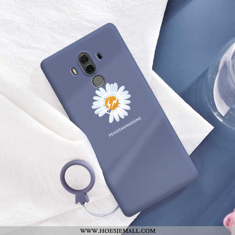 Hoes Huawei Mate 10 Pro Trend Siliconen Lovers Madeliefjes Hoesje Eenvoudige Persoonlijk Rood