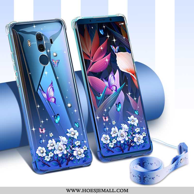 Hoesje Huawei Mate 10 Pro Super Dun Blauw Mobiele Telefoon Doorzichtig Gasbag Bescherming Blauwe