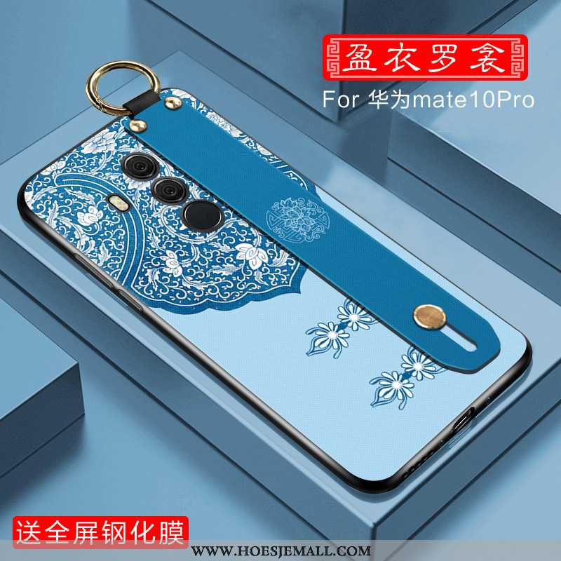 Hoesje Huawei Mate 10 Pro Siliconen Mode Persoonlijk Hoes Wind Blauw Chinese Stijl Blauwe