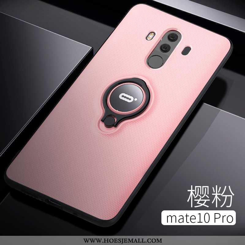Hoesje Huawei Mate 10 Pro Doorzichtig Siliconen Auto All Inclusive Anti-fall Hoes Roze