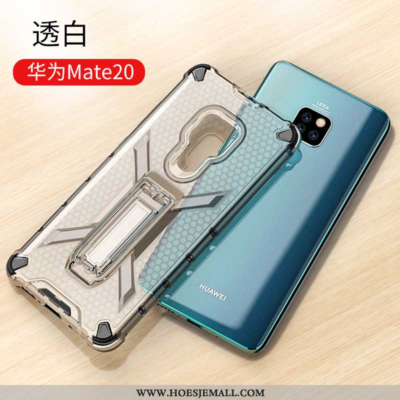 Hoesje Huawei Mate 20 Trend Siliconen Hoes Ondersteuning Zwart Anti-fall Doorzichtig Zwarte