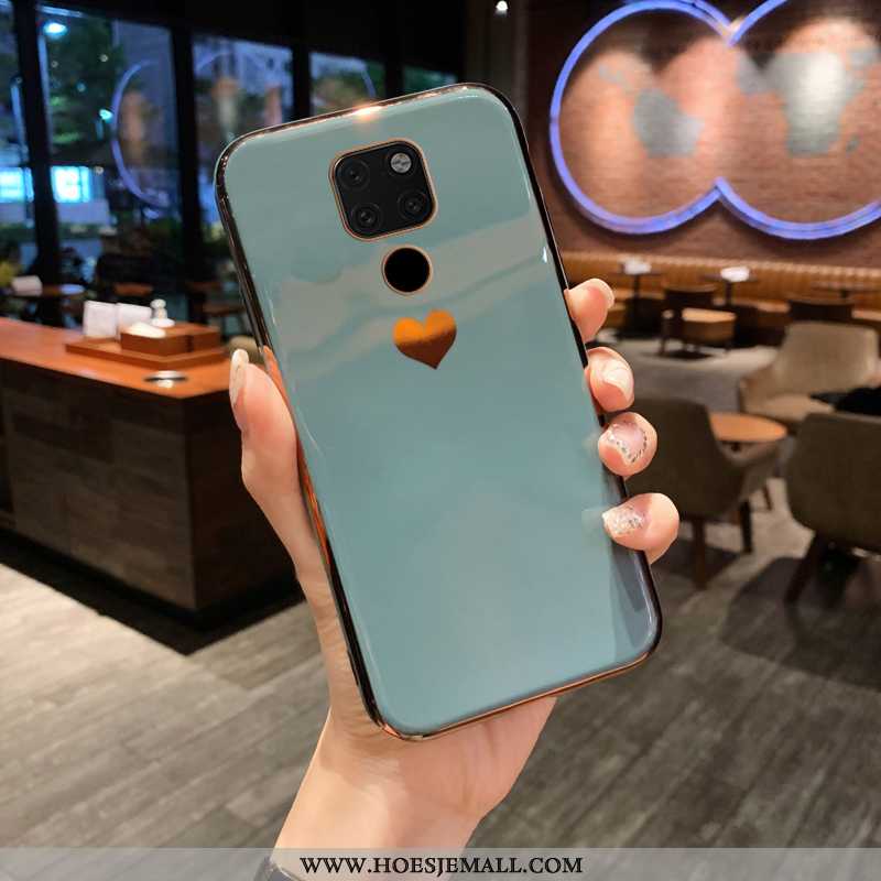 Hoesje Huawei Mate 20 Siliconen Bescherming Skärmskydd Dun Tempereren Licht Hoes Blauwe