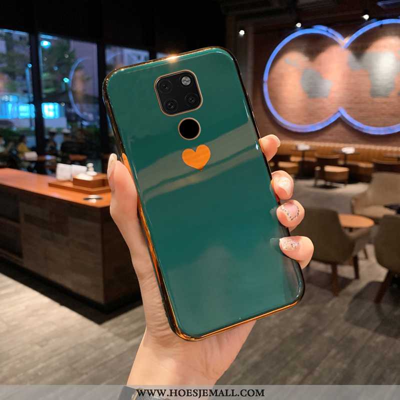 Hoesje Huawei Mate 20 Siliconen Bescherming Skärmskydd Dun Tempereren Licht Hoes Blauwe