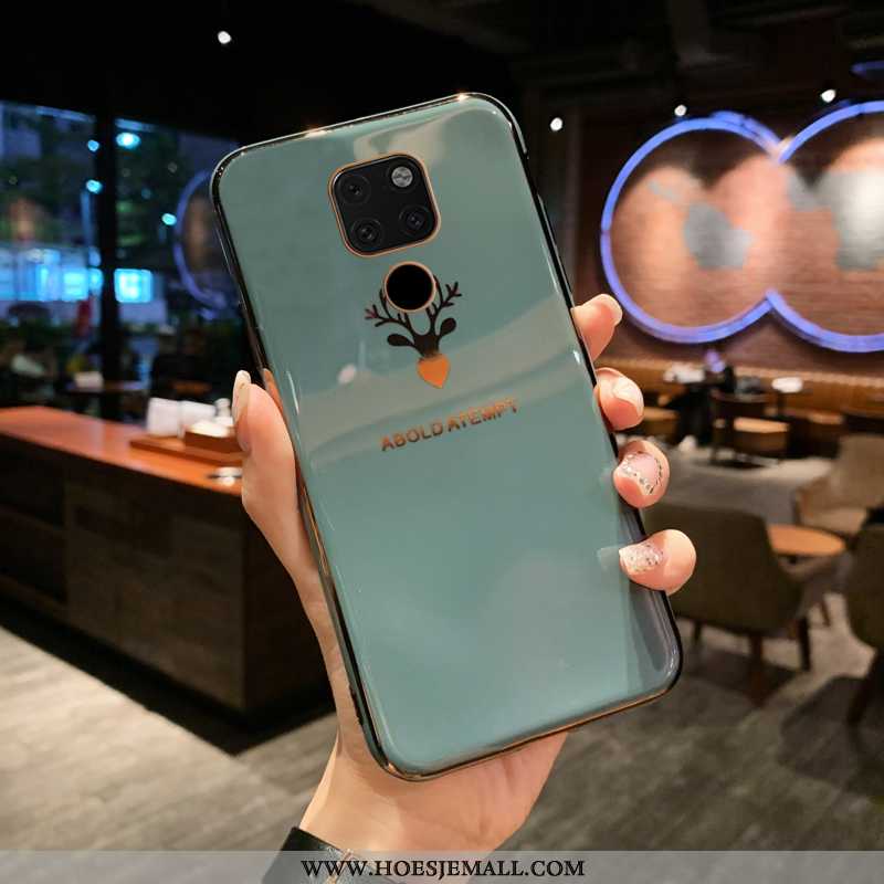 Hoesje Huawei Mate 20 Siliconen Bescherming Skärmskydd Dun Tempereren Licht Hoes Blauwe