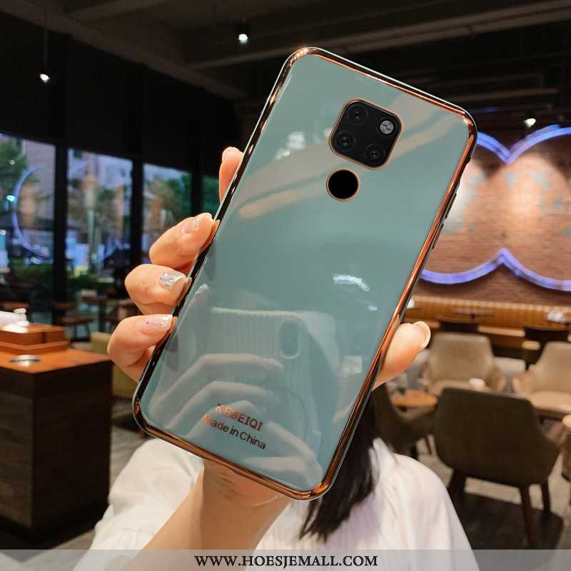 Hoesje Huawei Mate 20 Siliconen Bescherming Skärmskydd Dun Tempereren Licht Hoes Blauwe