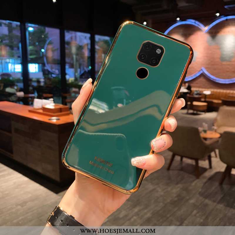 Hoesje Huawei Mate 20 Siliconen Bescherming Skärmskydd Dun Tempereren Licht Hoes Blauwe