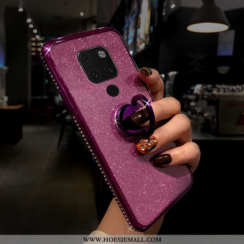 Hoesje Huawei Mate 20 Luxe Siliconen Purper Bescherming Anti-fall High End Net Red