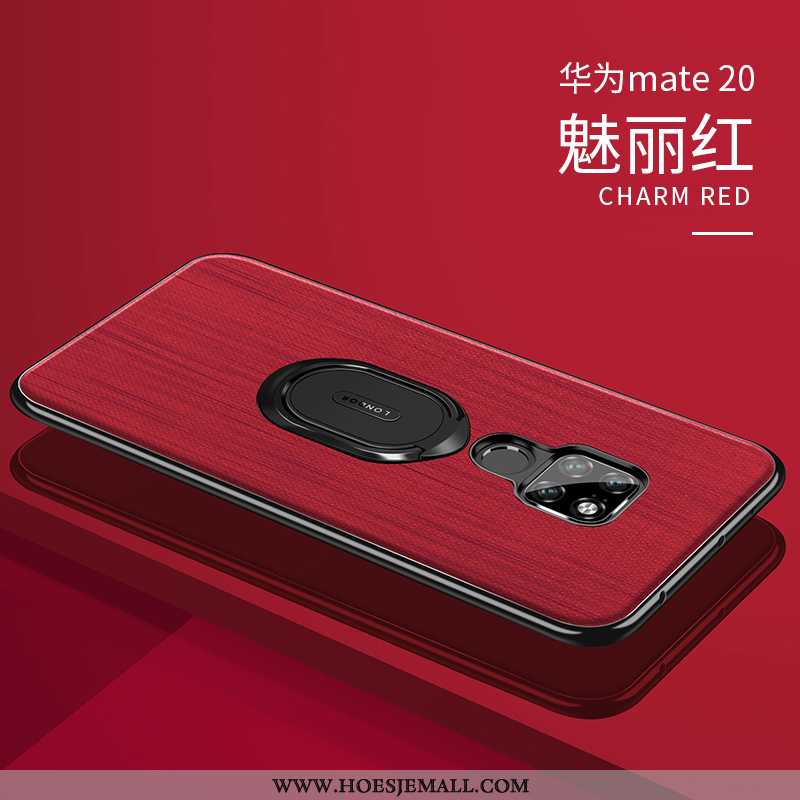 Hoesje Huawei Mate 20 Bescherming Siliconen Ring Anti-fall Mobiele Telefoon Hoes Rood