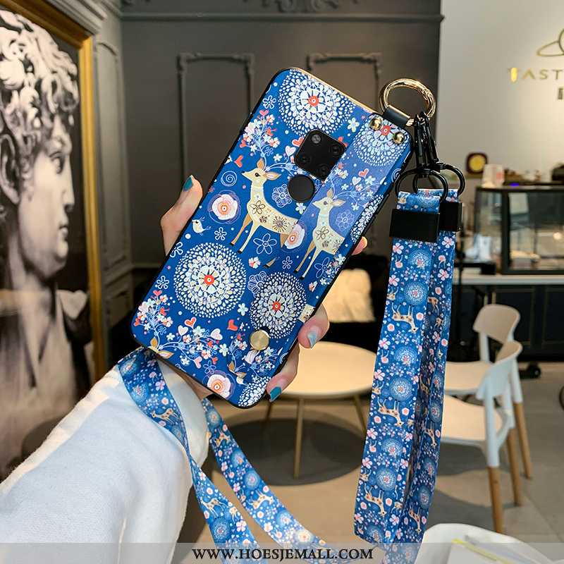 Hoes Huawei Mate 20 Bescherming Hanger Persoonlijk Mini Kunst Mobiele Telefoon Scheppend Blauwe