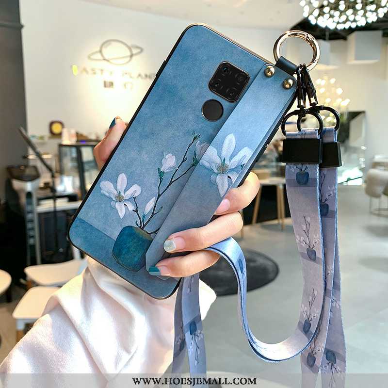 Hoes Huawei Mate 20 Bescherming Hanger Persoonlijk Mini Kunst Mobiele Telefoon Scheppend Blauwe