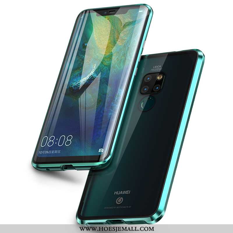 Hoes Huawei Mate 20 Doorzichtig Persoonlijk Glas Groen Mobiele Telefoon Trend