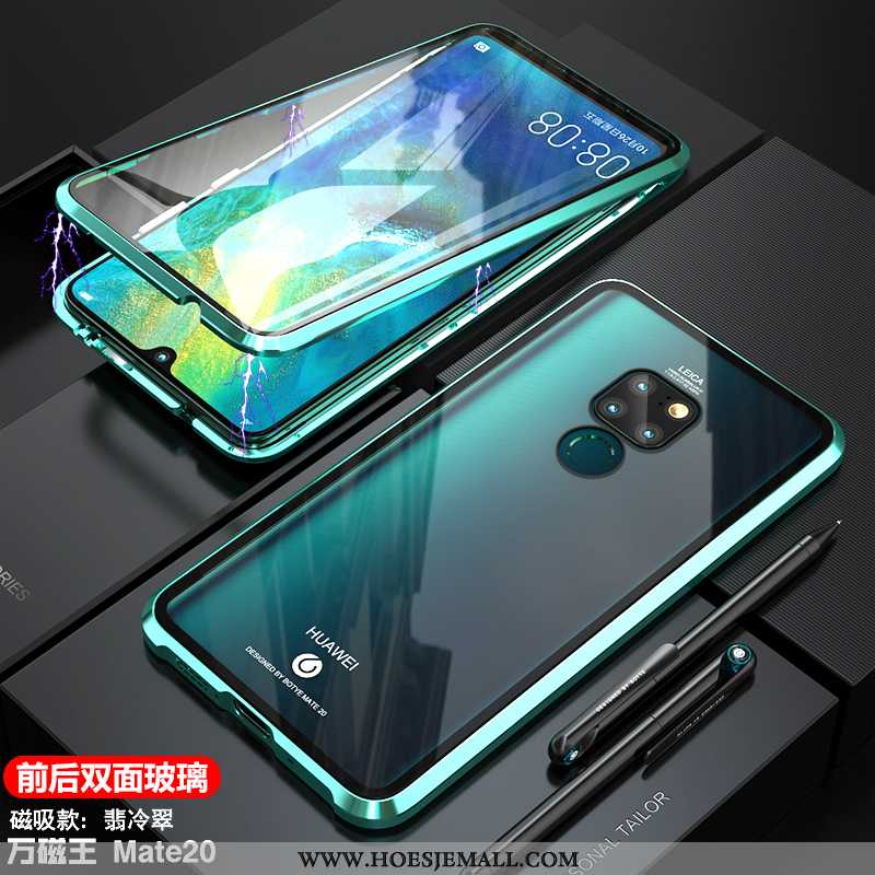 Hoes Huawei Mate 20 Doorzichtig Persoonlijk Glas Groen Mobiele Telefoon Trend