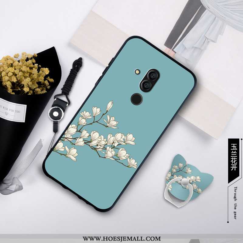 Hoesje Huawei Mate 20 Lite Persoonlijk Zacht Mobiele Telefoon Eenvoudige Hoes Blauw Blauwe