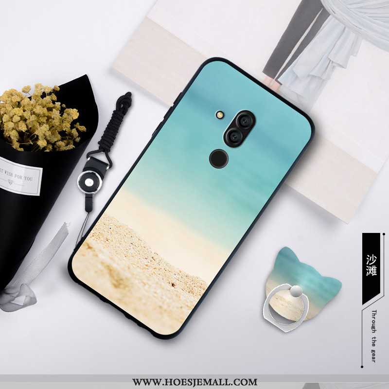 Hoesje Huawei Mate 20 Lite Persoonlijk Zacht Mobiele Telefoon Eenvoudige Hoes Blauw Blauwe