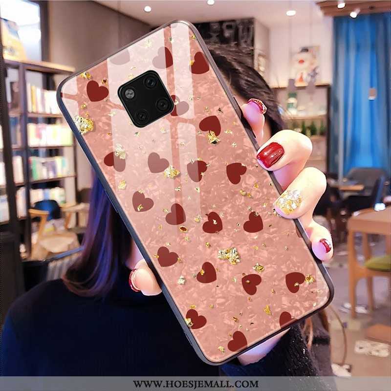 Hoes Huawei Mate 20 Pro Mode Glas Roze Hoesje Mobiele Telefoon