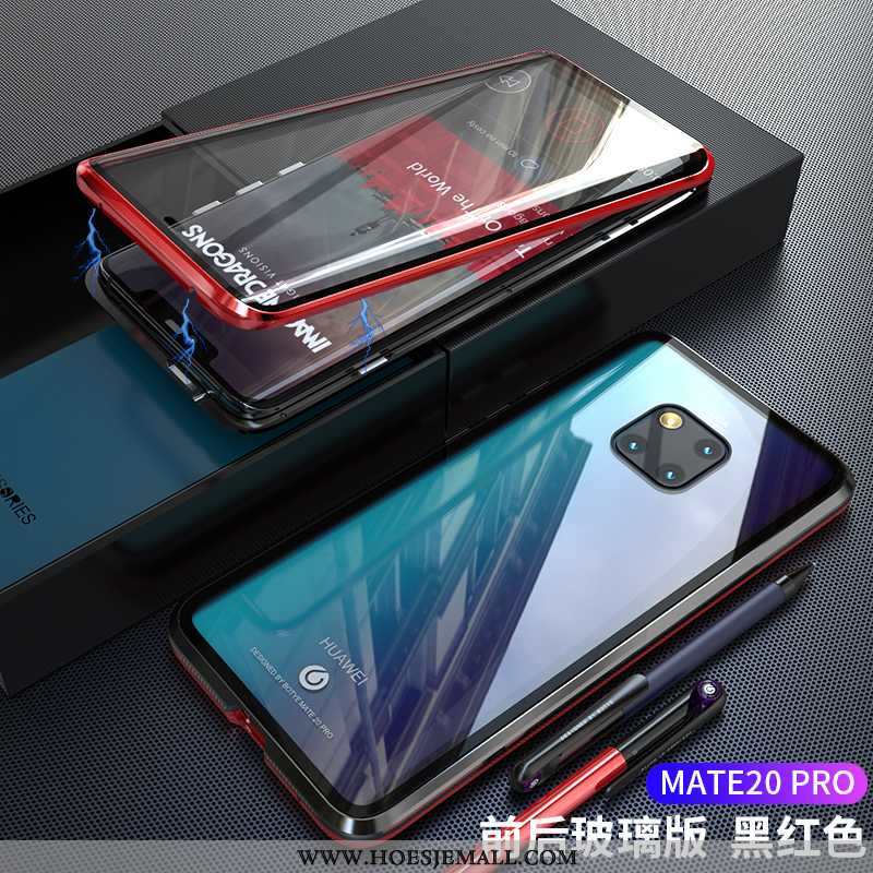 Hoes Huawei Mate 20 Pro Bescherming Glas Anti-fall Omkeerbaar All Inclusive Magnetisch Hemming Zwart