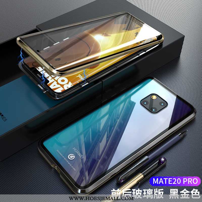 Hoes Huawei Mate 20 Pro Bescherming Glas Anti-fall Omkeerbaar All Inclusive Magnetisch Hemming Zwart